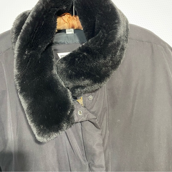 J. Percy For Marvin Richards Vintage  Women’s DOWN coat Fur trim Size L - Picture 5 of 14